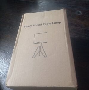 Small Rattan Table Lamp, Wood Tripod Bedside Lamp, Boho Nightstand Lamp for L...